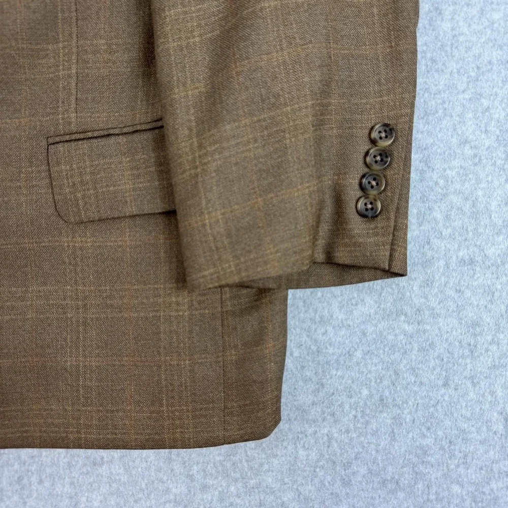 Jos A Bank Signature Blazer Mens 42 Short Brown Wool Silk Gordon Sport Coat